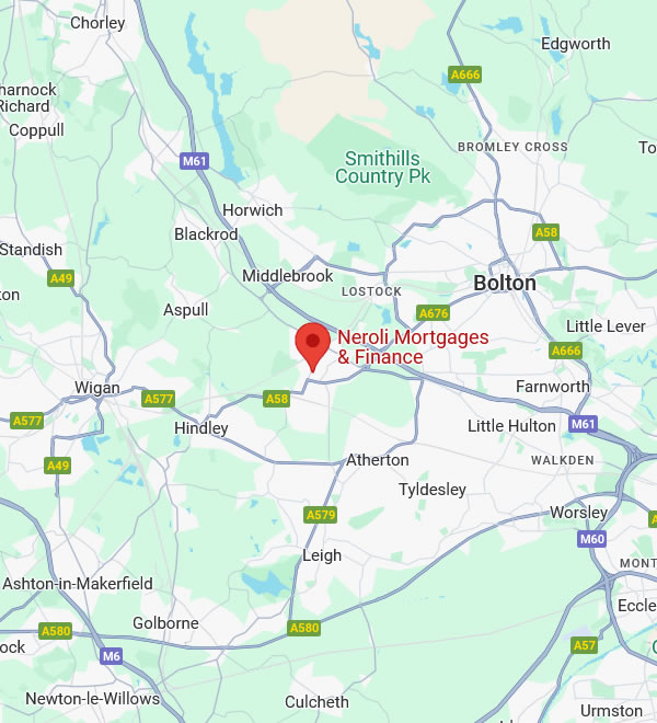 map and directions to Neroli Mortgages Westhoughton
